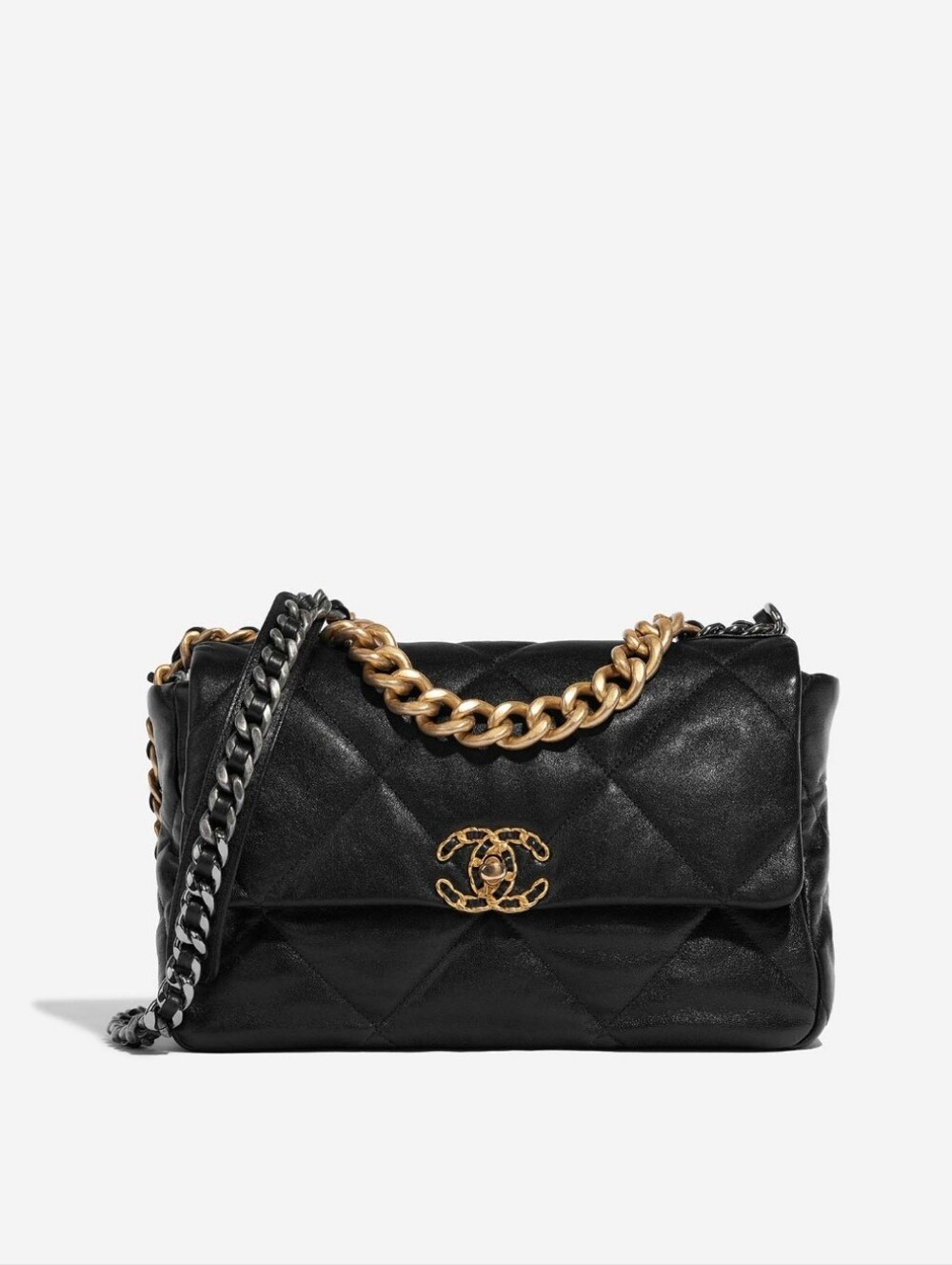 MSRP$8,500 LIKE NEW Chanel Black Quilted Lambskin Leather 19 Large Maxi Flap Bag - Picture 3 of 16